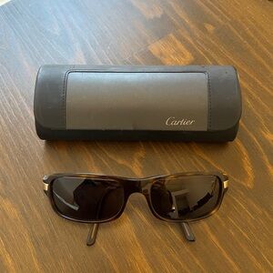 Cartier brown frame sunglasses